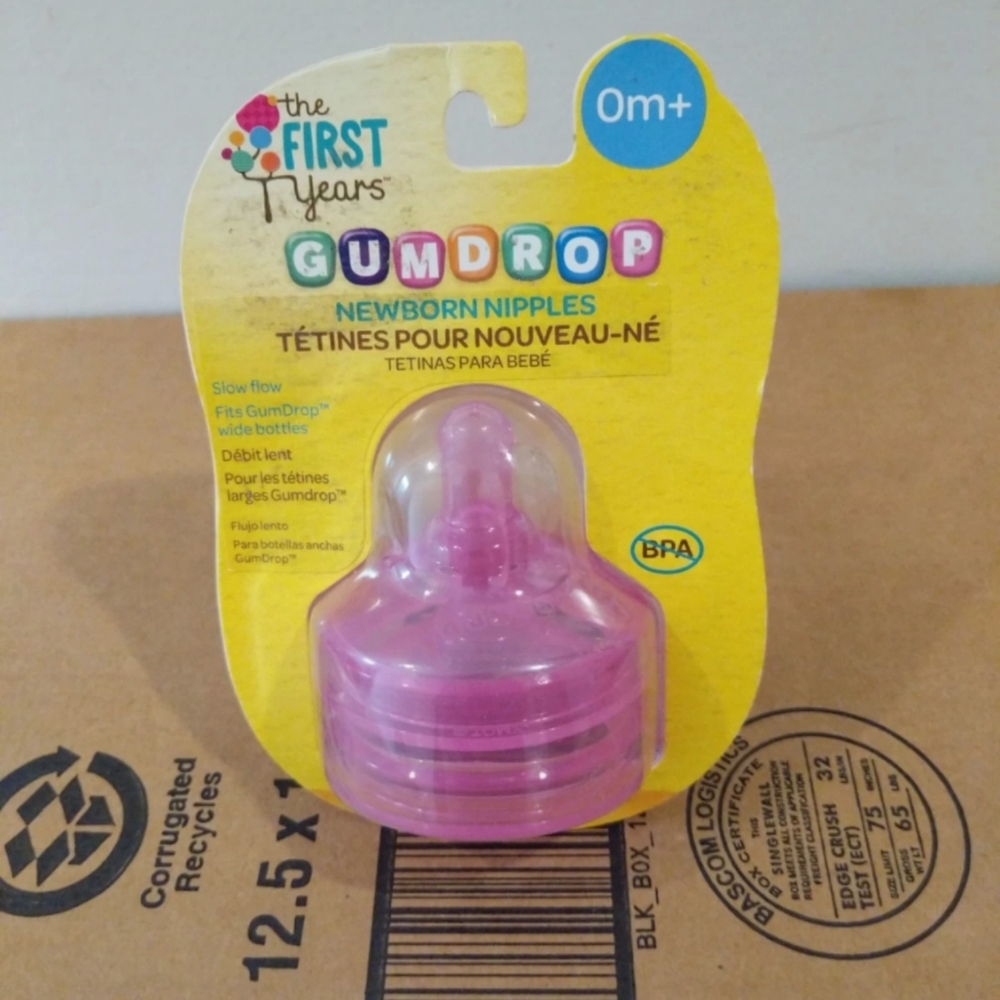 3/$25.00 Gumdrop first years newborn nipples 0 months +